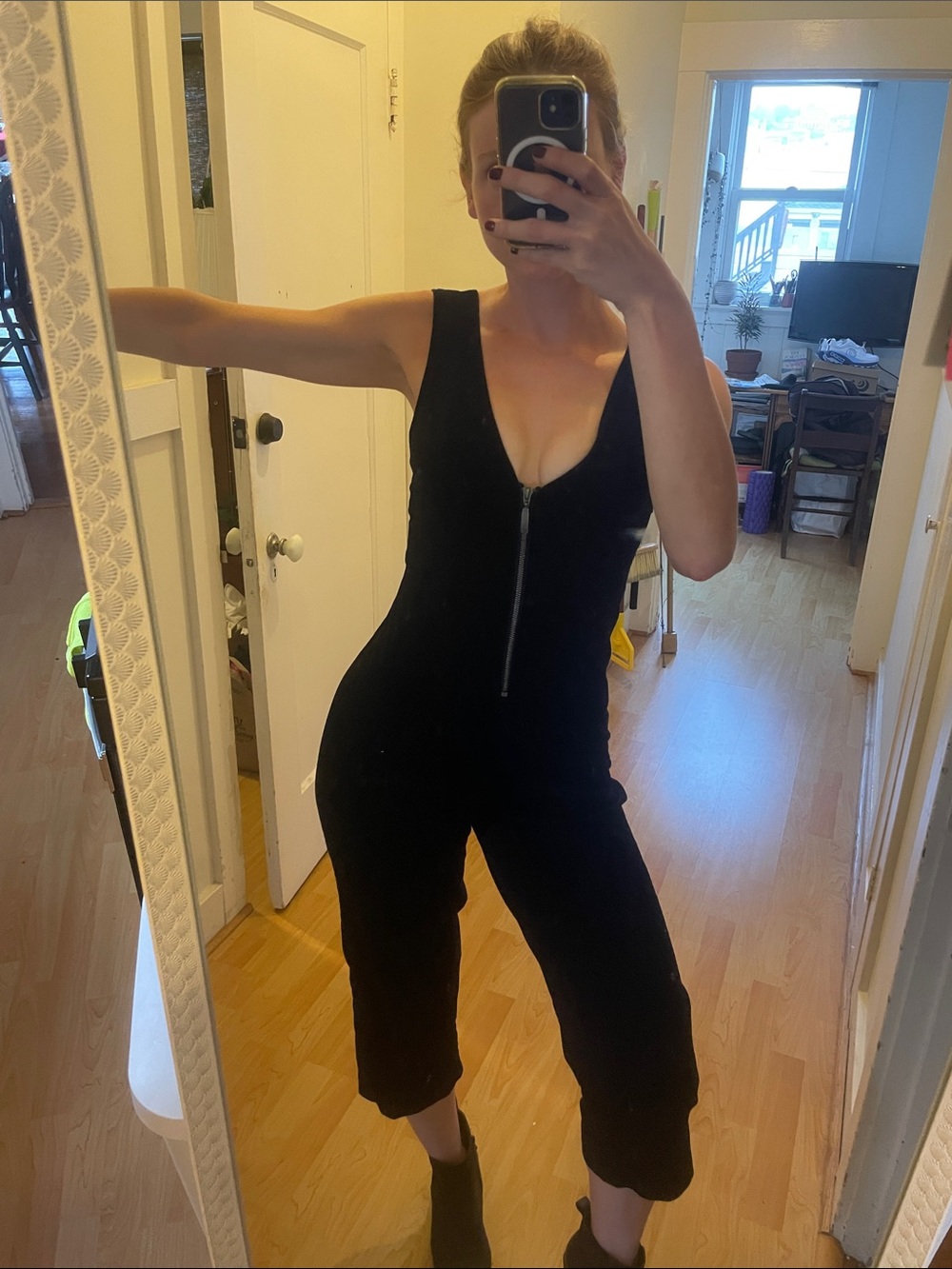 Urban Outfitters Dark Blue Corduroy Jumpsuit